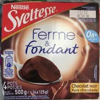 Amount of sugar in Sveltesse Ferme et Fondant Chocolat Noir offre éco