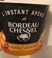 Sucre et nutriments contenus dans L-instant apero de bordeau chesnel