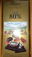 Jumlah gula yang masuk Chocolat Noir 80%