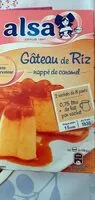 Sokerin määrä sisällä Gâteau de riz