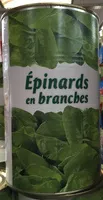 Quantité de sucre dans Épinards en branches