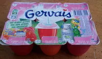 Sokerin määrä sisällä Gervais Fraise, Abricot Framboise