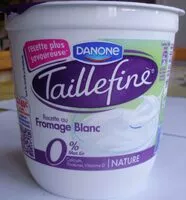 İçindeki şeker miktarı Taillefine Nature (0 % MG) Recette au Fromage Blanc