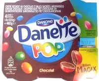 Amount of sugar in Danette Pop Chocolat billes Magix