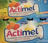 Количество сахара в Actimel multifruits