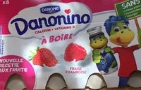 Suhkru kogus sees Danonino à boire Fraise/Framboise
