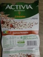 Sokerin määrä sisällä Activia au bifidus céréales quinoa noisette