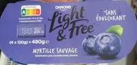Quantité de sucre dans Light & Free Myrtille Sauvage