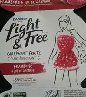 Quantité de sucre dans Light & free Framboise & jus de Grenade