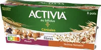 Sokerin määrä sisällä Activia céréales Muesli Quinoa Noisette