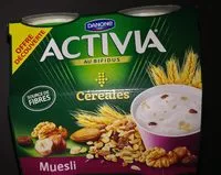 入っている砂糖の量 Activia céréales Muesli