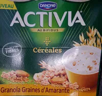 入っている砂糖の量 Activia au Bifidus Céréales Granola Graines d'Amarante 4 x 120 g