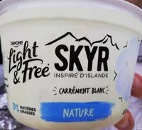 Sucre et nutriments contenus dans Light free