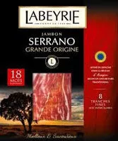 चीनी की मात्रा Jambon serrano grande origine affiné 18 mois
