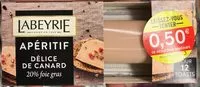 Amount of sugar in Apéritif Délice de Canard 20% Foie Gras