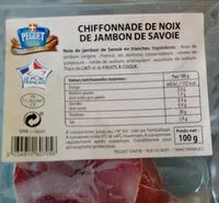 Sucre et nutriments contenus dans Peguet savoie