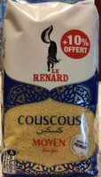 Jumlah gula yang masuk Couscous Moyen