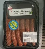 Suhkru kogus sees Véritables Merguez Boeuf Mouton