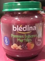 Quantité de sucre dans BLEDINA POT FRUITS 4x130g Pommes Bananes Myrtilles Dès 6 mois