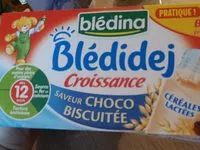 İçindeki şeker miktarı BLEDINA BLEDIDEJ Croissance Saveur Choco biscuitée 4x250ml Dès 12 Mois