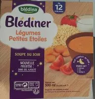 含糖量 Blédiner, légumes petites étoiles - Soupe du soir