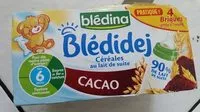 İçindeki şeker miktarı BLEDINA BLEDIDEJ Cacao 4x250ml Dès 6 Mois