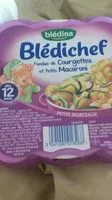 Sokerin määrä sisällä Blédichef fondue de courgettes et petits macaroni