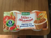 Sokerin määrä sisällä Légumes à la provençale poulet