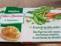Sokerin määrä sisällä IDEES DE MAMAN BOLS 2x200g 3 Légumes Dès 8 mois