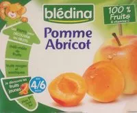 含糖量 BLEDINA POTS FRUITS Pommes Abricots 4x130g Dès 4/6 Mois