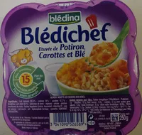 Zuckermenge drin Blédichef Etuvée de Potiron, Carottes et Blé