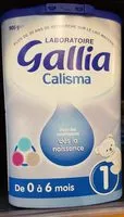 Количество сахара в GALLIA CALISMA 1ER AGE 900g De 0 à 6 mois