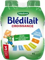 İçindeki şeker miktarı BLEDINA BLEDILAIT 4x 1L Croissance Liquide Nature De 10 mois à 3 ans