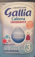 चीनी की मात्रा GALLIA CALISMA Croissance 3ème âge 2x900g Dès 12 Mois
