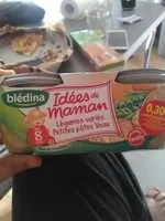 Sokerin määrä sisällä IDEES DE MAMAN BOLS 2x200g Légumes variés Petites pâtes Veau Dès 8 mois