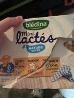 Quantité de sucre dans Blédina Mini lactés 6x55g Nature sucré 6 mois