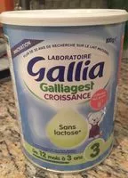 Количество сахара в Galliagest Croissance sans lactose 800g Dès 12 mois