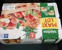Quantité de sucre dans BLEDINA COUPELLES FRUITS 12x100g Pommes Kiwis Ananas / Pommes Pêches Biscuit Dès 8 Mois