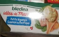 Sokerin määrä sisällä IDEES DE MAMAN BOLS 4x200g 2 Petits légumes Saumon du Pacifique / 2 Courgettes Petites pâtes Merlu blanc Dès 8 mois
