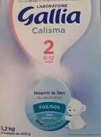 चीनी की मात्रा GALLIA CALISMA 2ème âge 2x600g De 6 à 12 mois