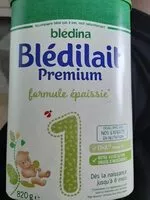 İçindeki şeker miktarı Bledilait lait infantile premium 1 formule épaissie