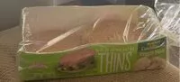 Amount of sugar in Veggie herb sandwich thins