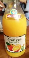 入っている砂糖の量 Pur jus oranges pressées