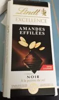Sokerin määrä sisällä Chocolat noir pointe de sel amandes