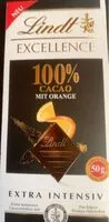 Suhkru kogus sees Excellence 100% Cacao mit Orange