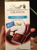 Quantité de sucre dans Lindt Création Noir Coco Frappée