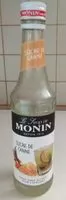 Quantité de sucre dans Sirop sucre de canne