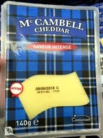 Suhkru kogus sees Mc Cambell Cheddar saveur Intense (35,3% MG)