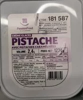 Jumlah gula yang masuk Crème glacée Pistache