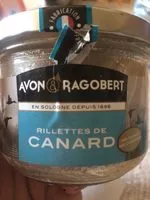 入っている砂糖の量 Rilletes de canard